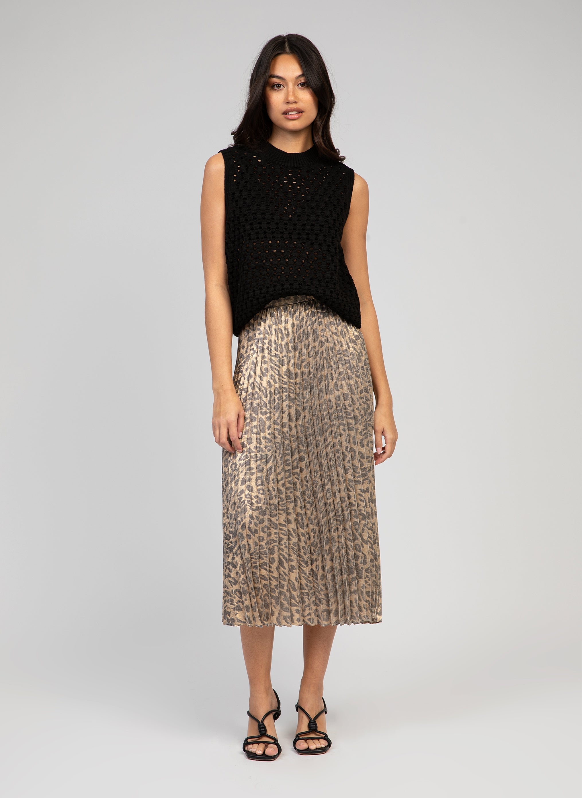 JUPE MIDI JUSTALY gold