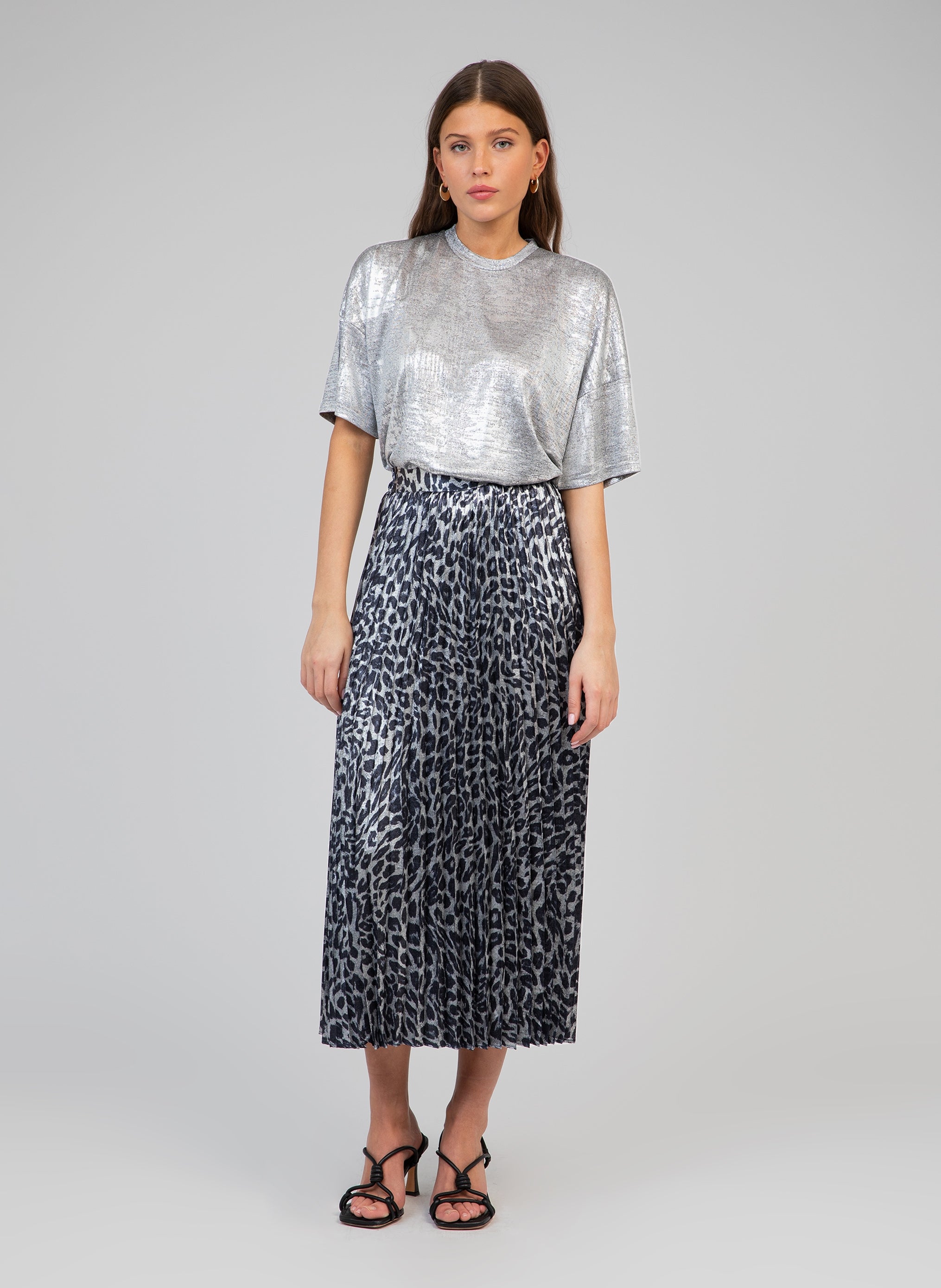 JUPE MIDI JUSTALY marine