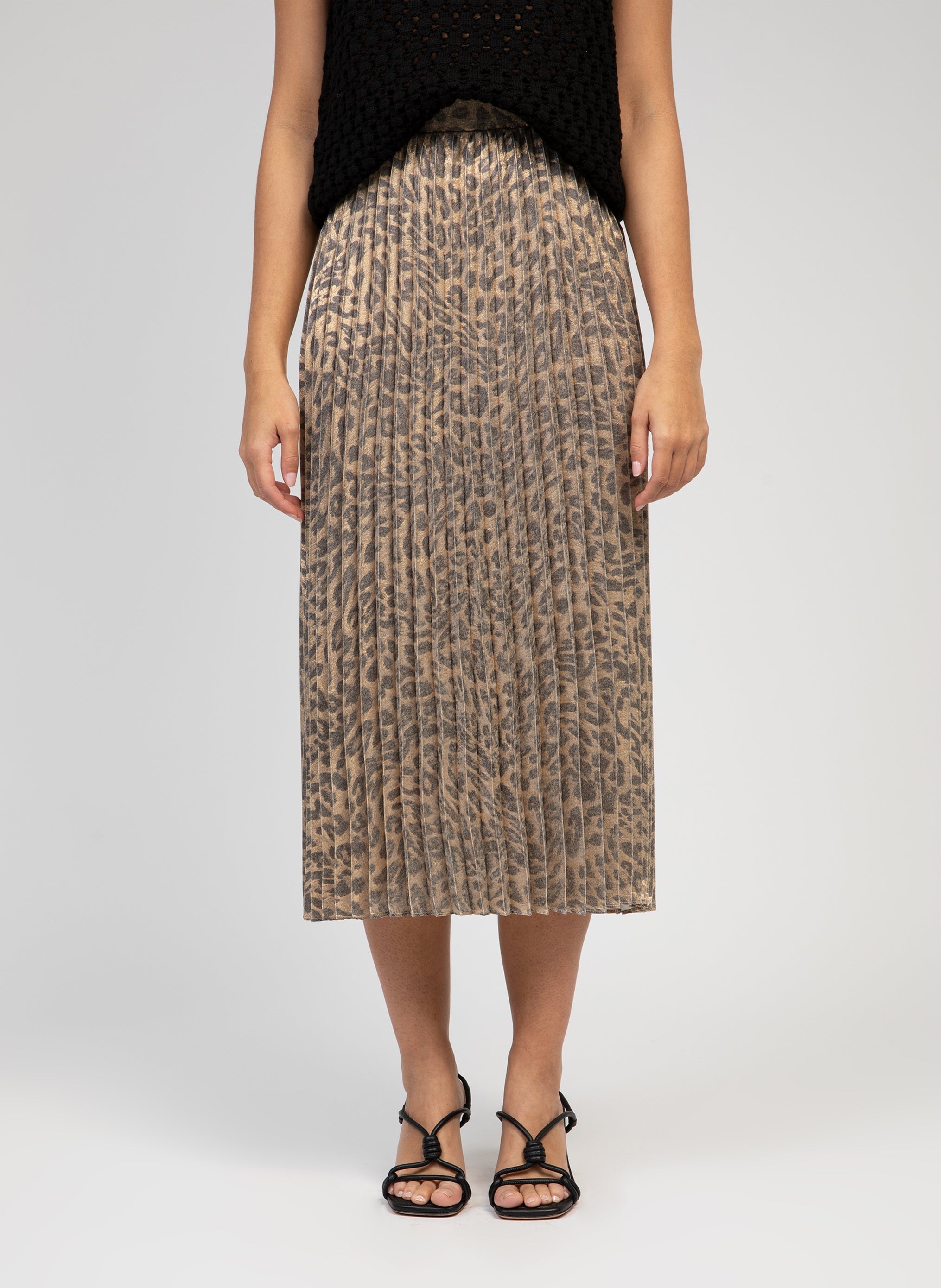 JUPE MIDI JUSTALY gold