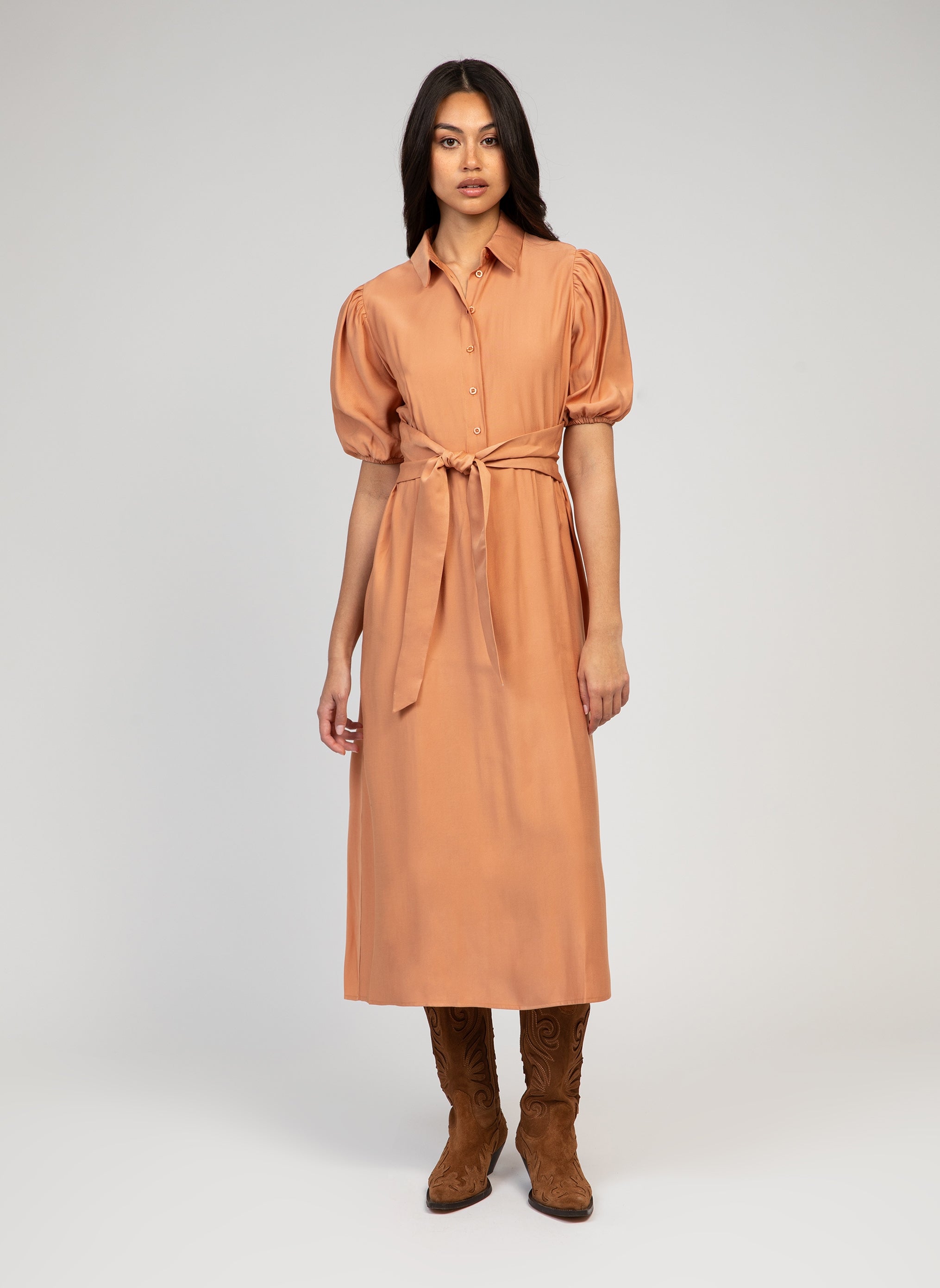 ROBE LONGUE MALIDA terracotta