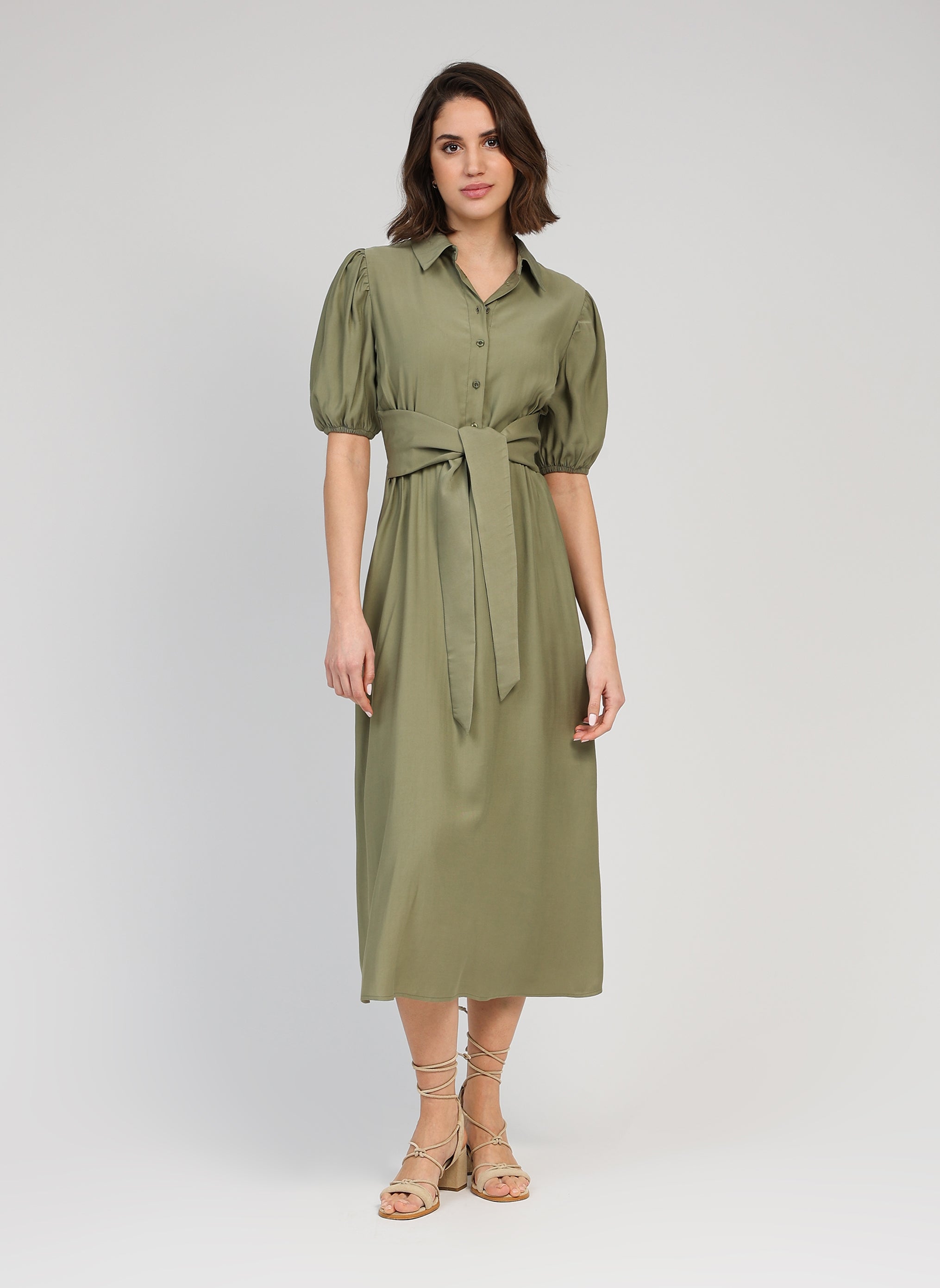 ROBE LONGUE MALIDA militaire