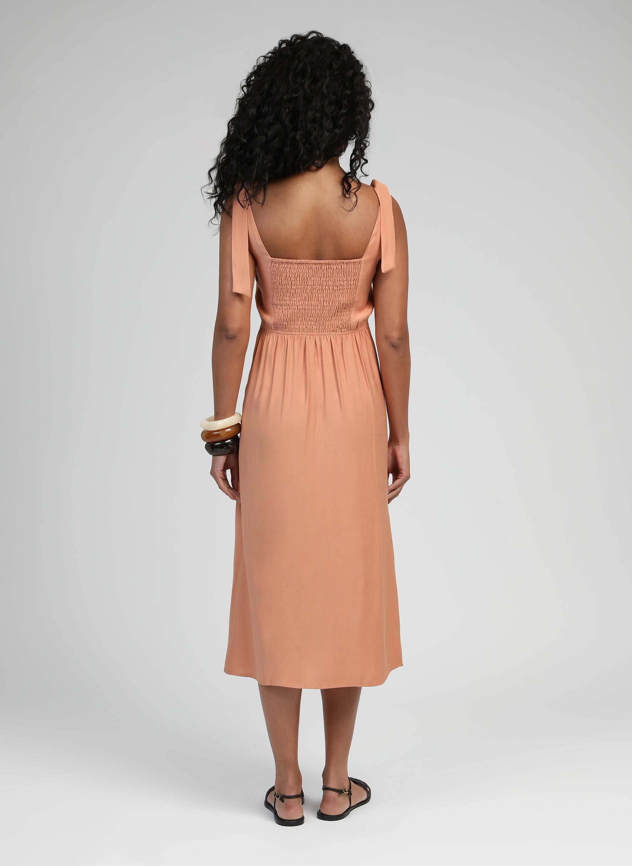 ROBE MIDI MANTA terracotta