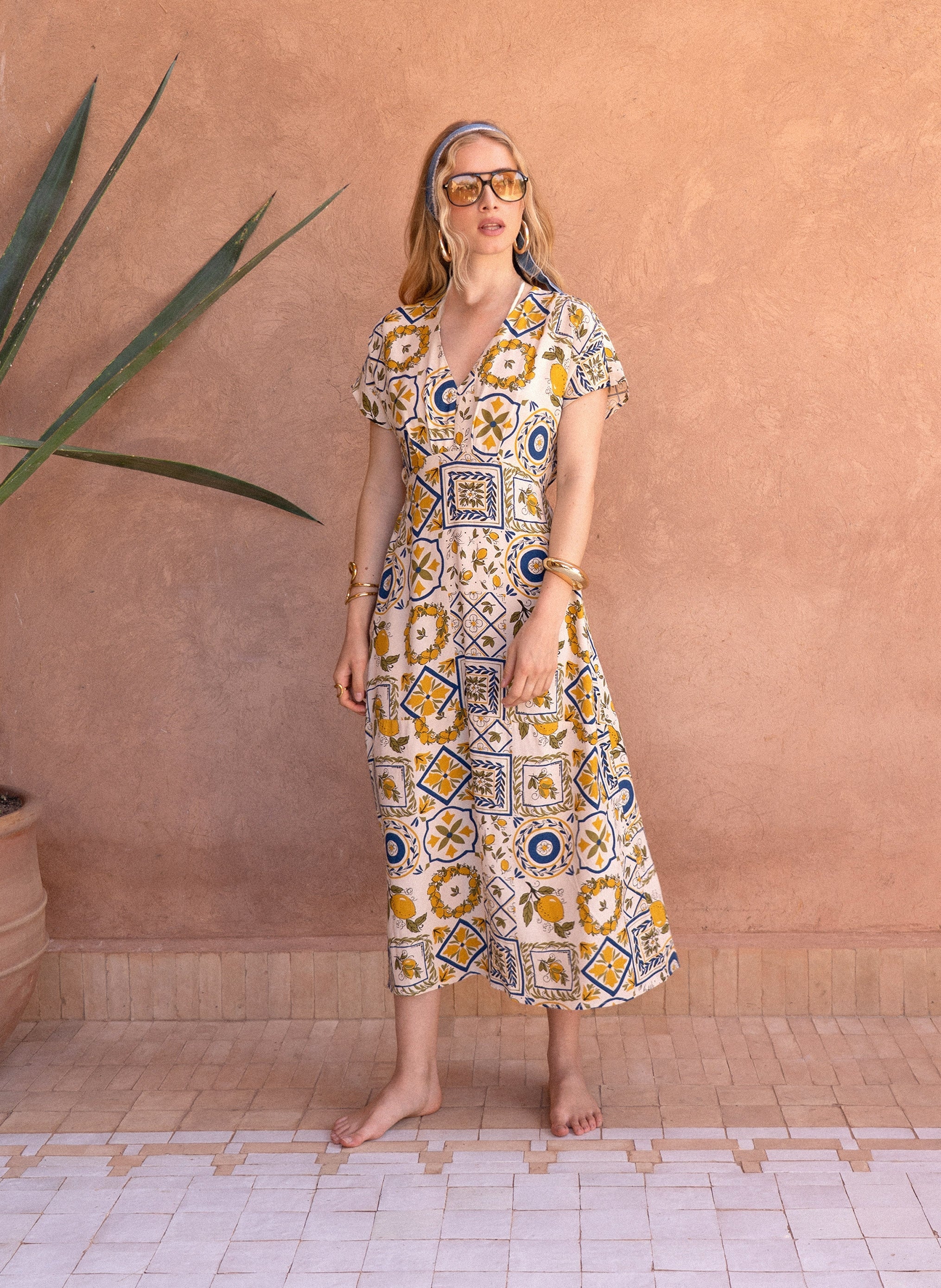 ROBE LONGUE MEKIA rizzo bleu