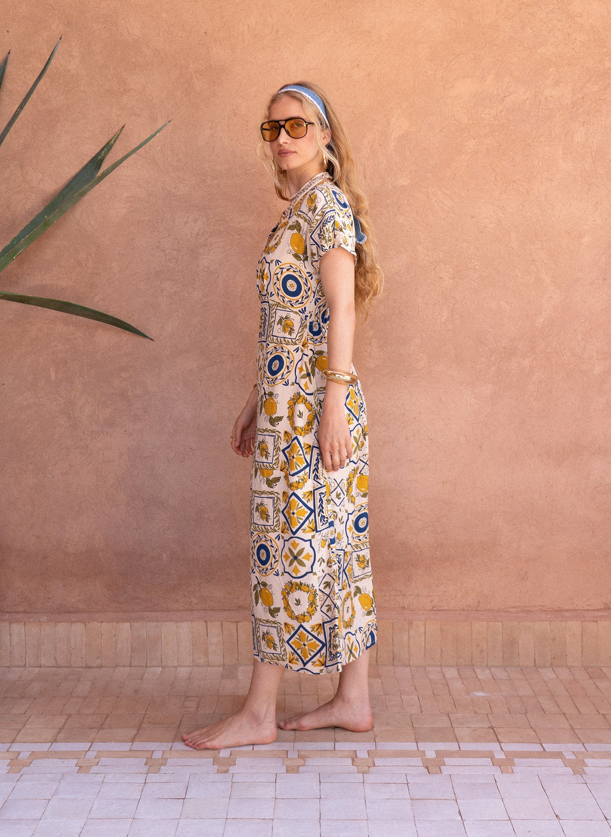ROBE LONGUE MEKIA rizzo bleu