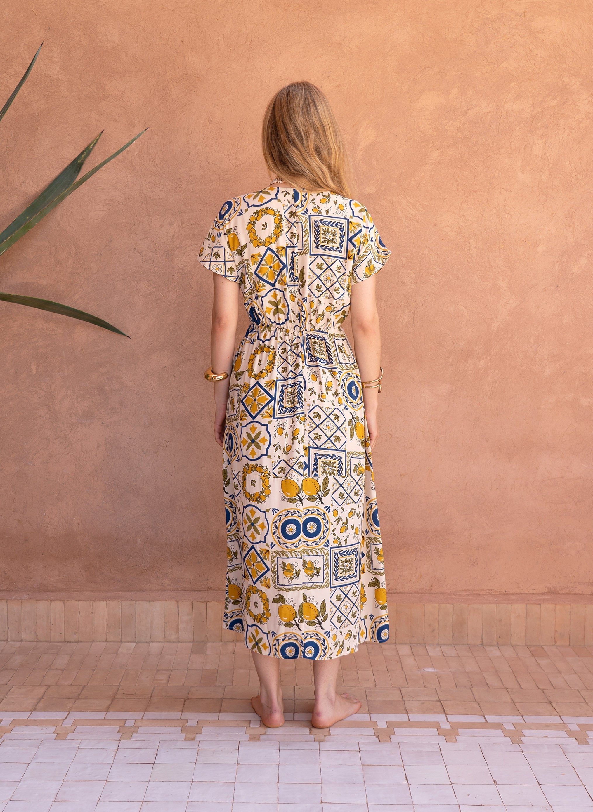 ROBE LONGUE MEKIA rizzo bleu