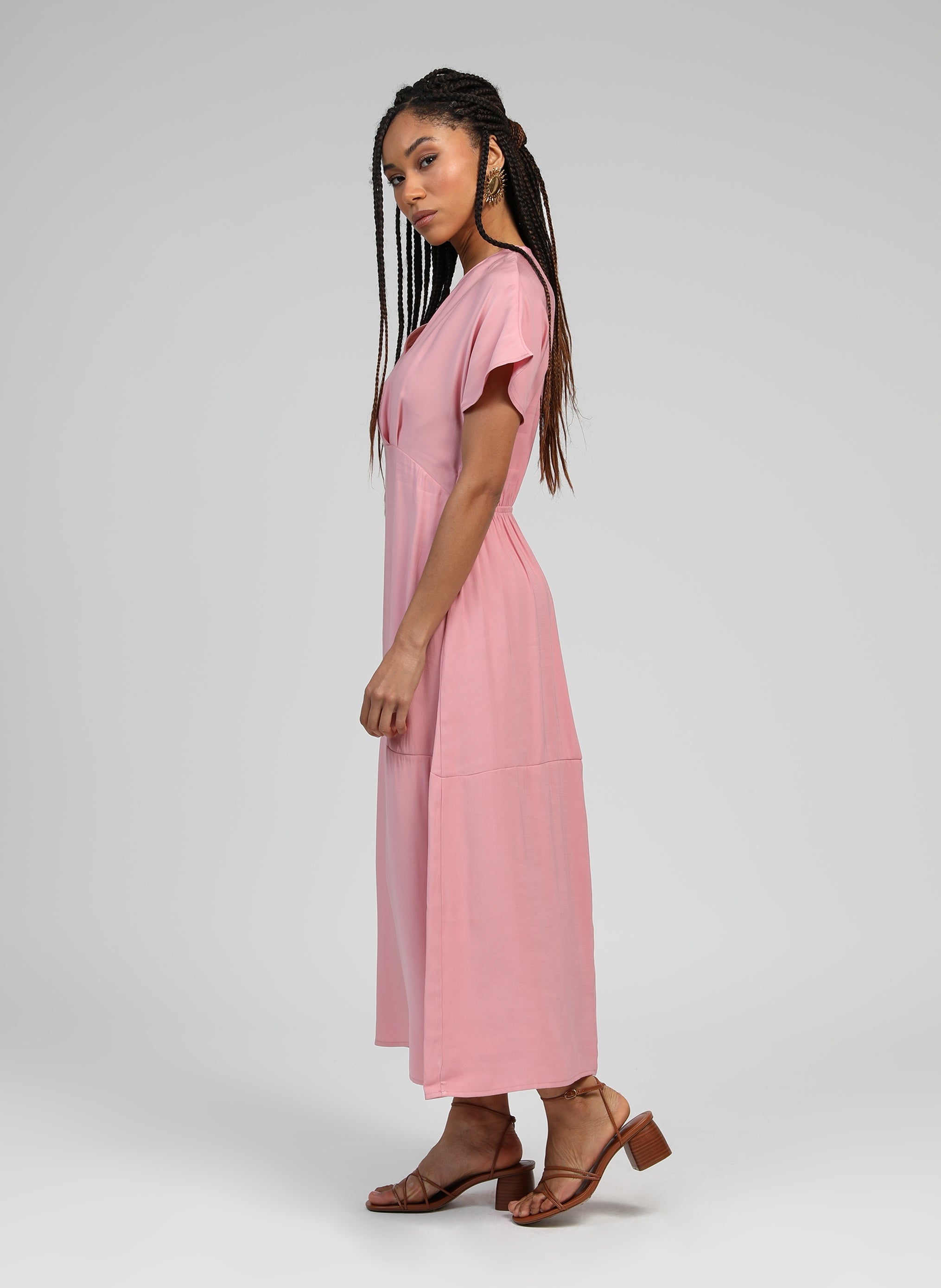 ROBE LONGUE MEKIANA rose