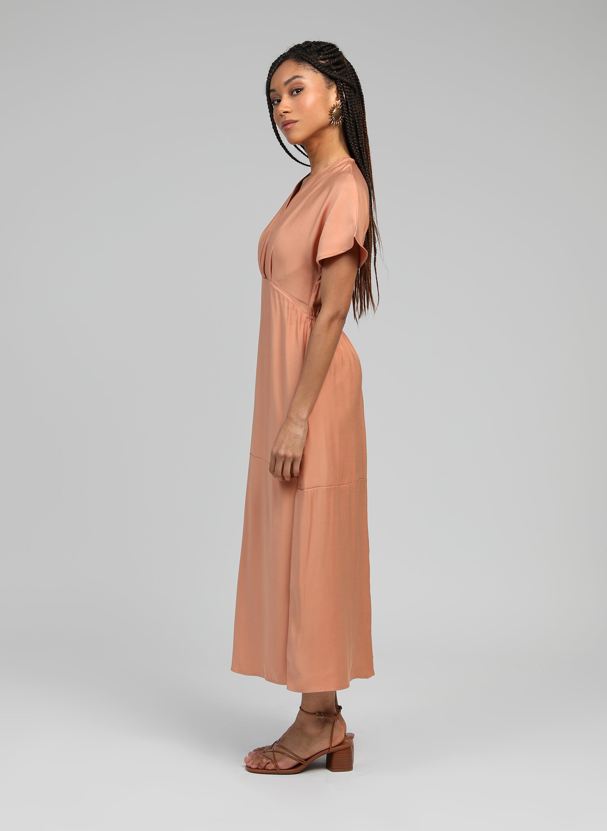 ROBE LONGUE MEKIANA terracotta