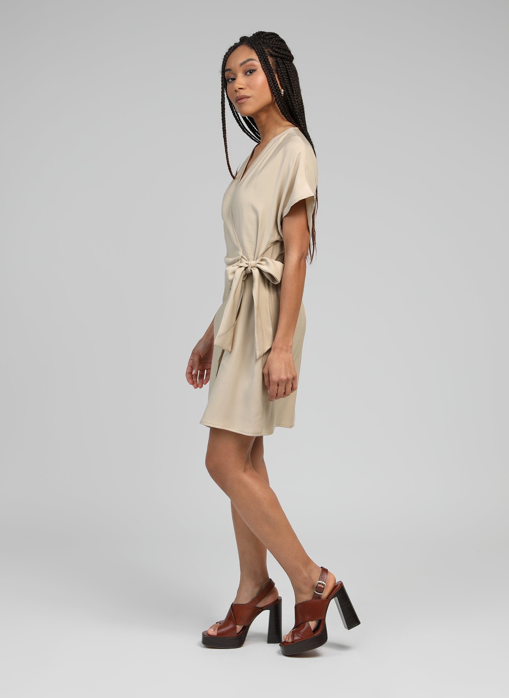 ROBE MIDI MELANA beige