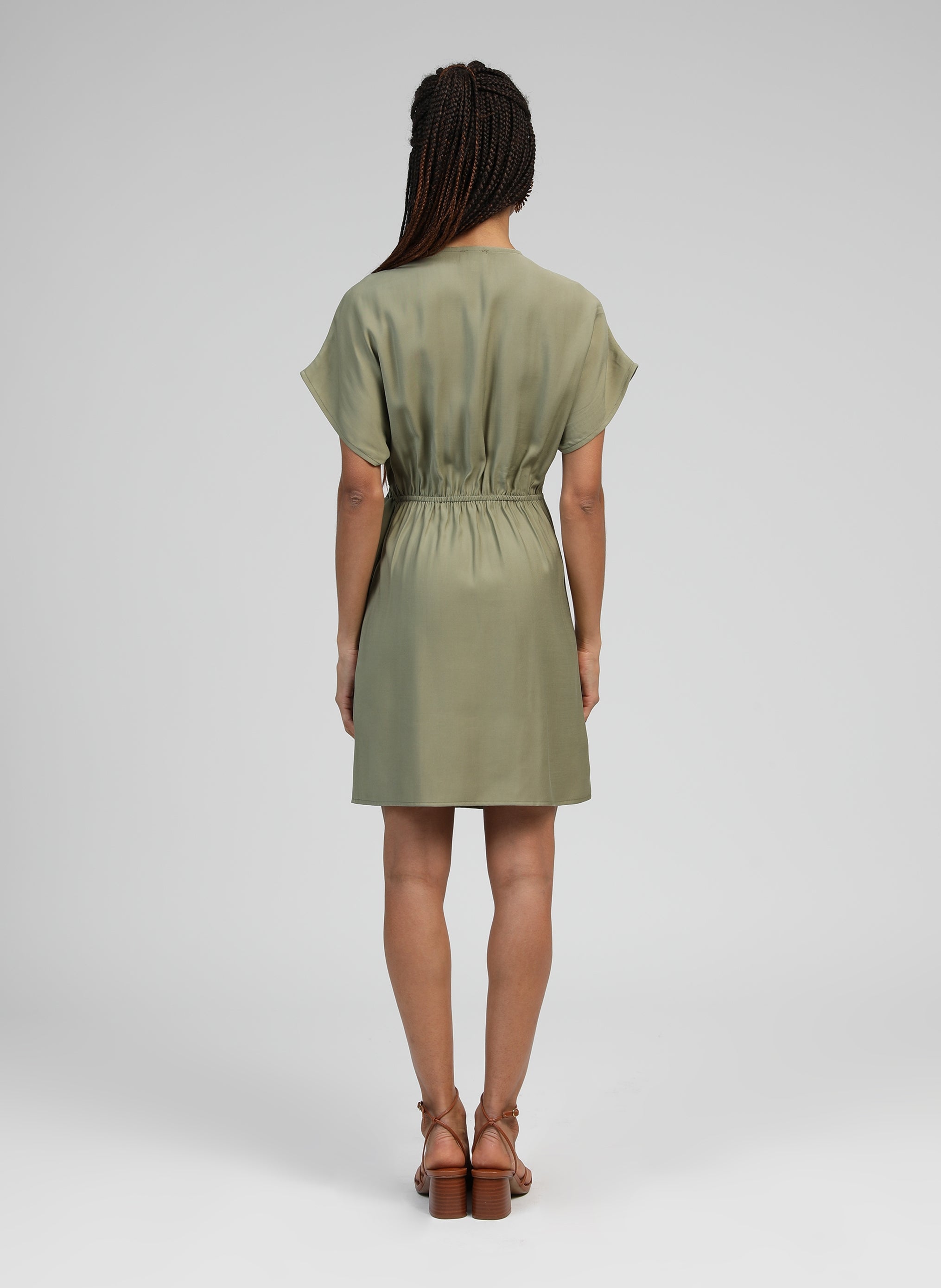 ROBE MIDI MELANA militaire