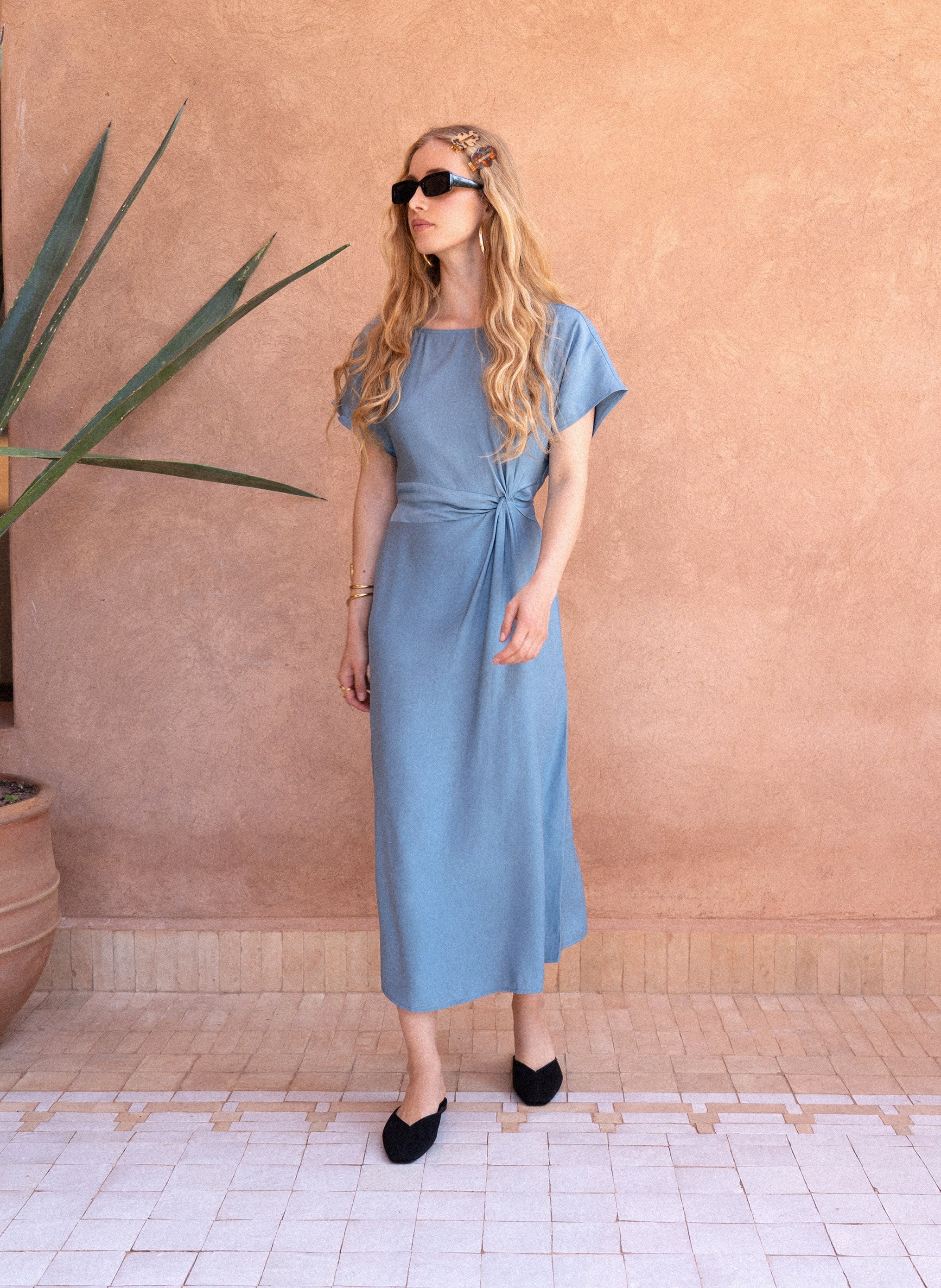 ROBE LONGUE MOUNDY ciel