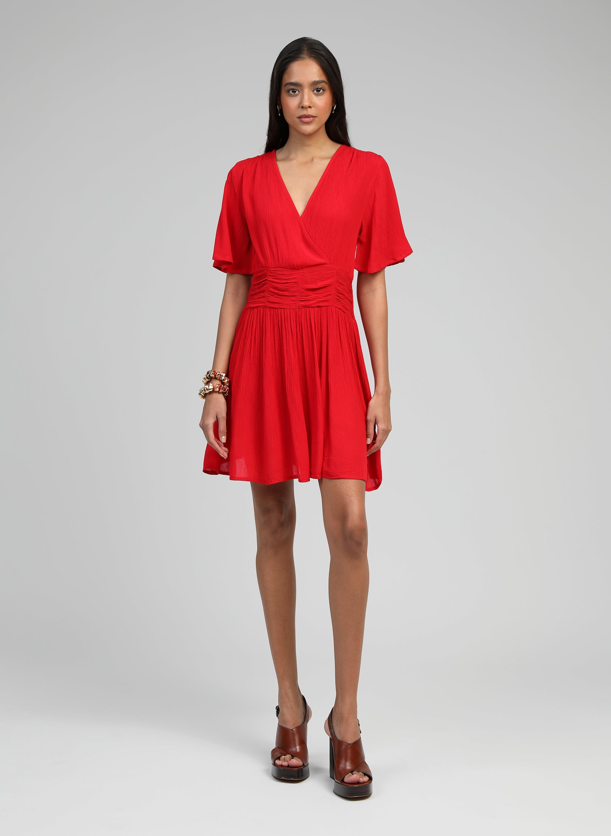 ROBE COURTE OFLAMY rouge