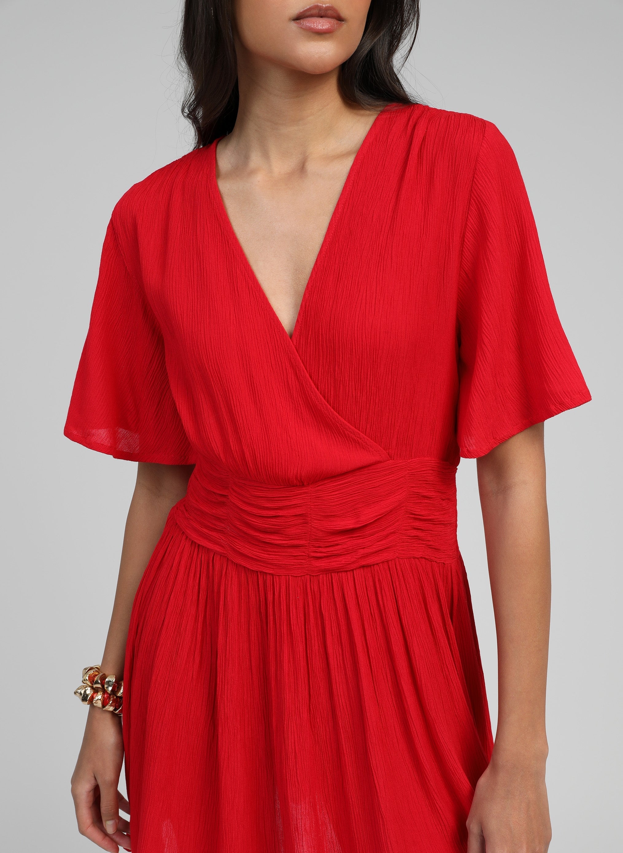 ROBE COURTE OFLAMY rouge