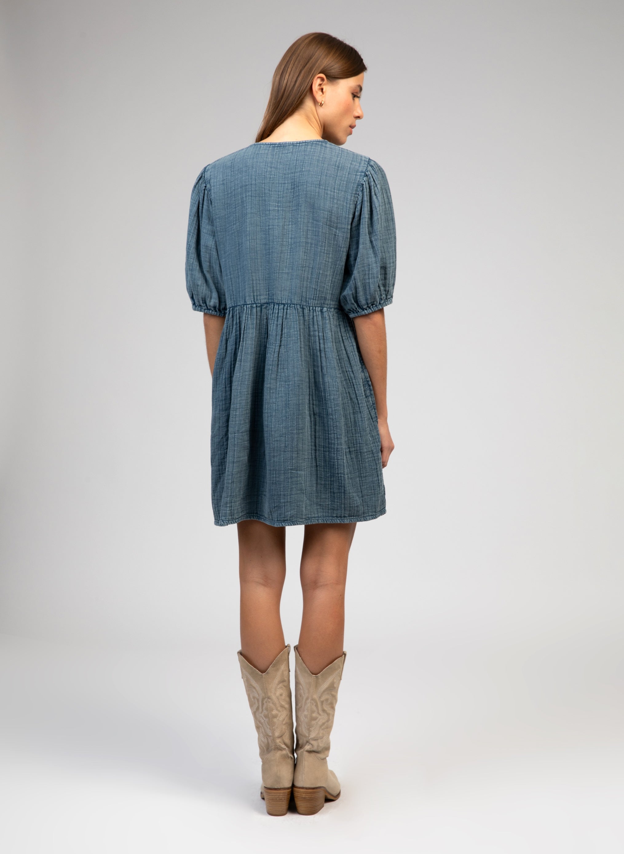 ROBE COURTE OLEONIA ardoise