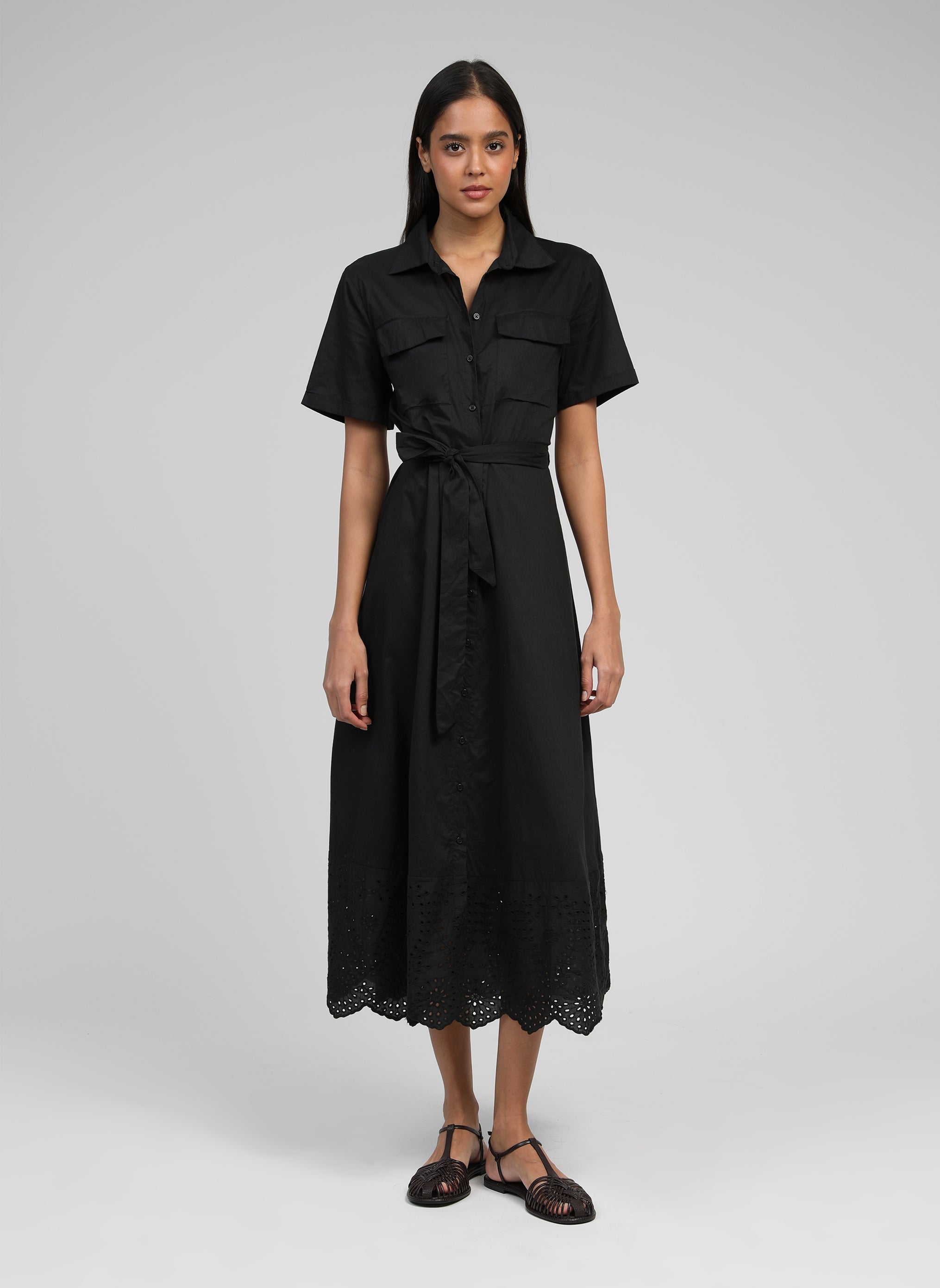ROBE LONGUE OLIVINE noir
