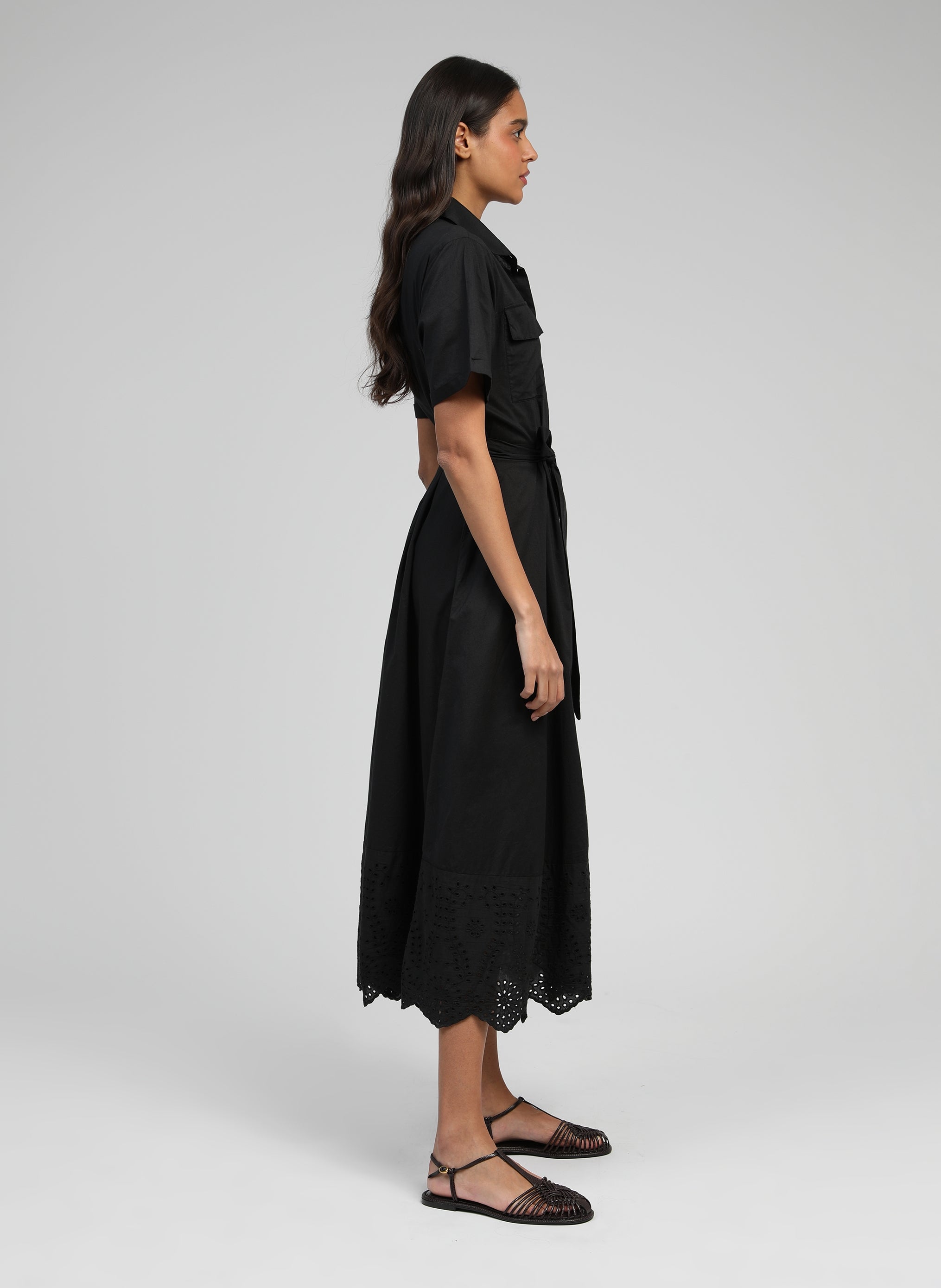 ROBE LONGUE OLIVINE noir