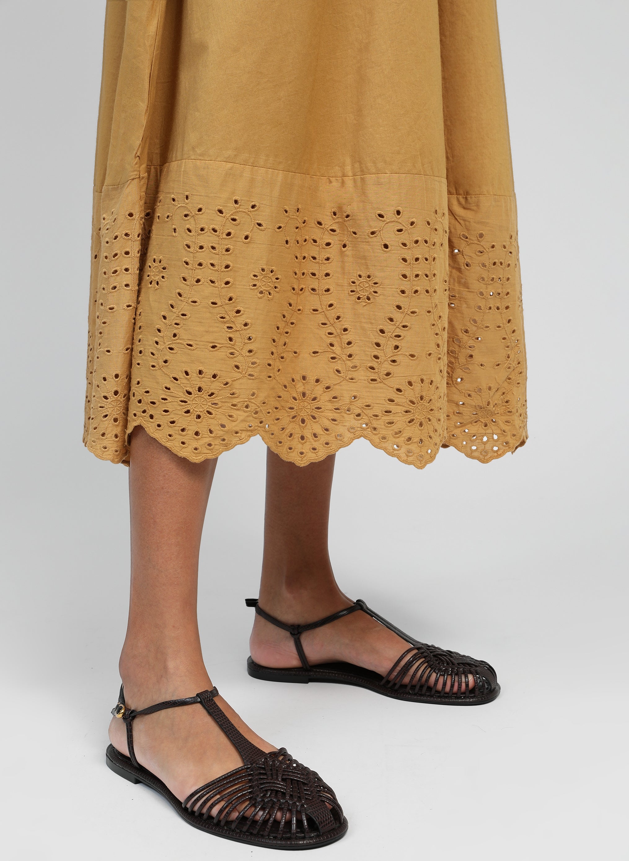 ROBE LONGUE OLIVINE gold