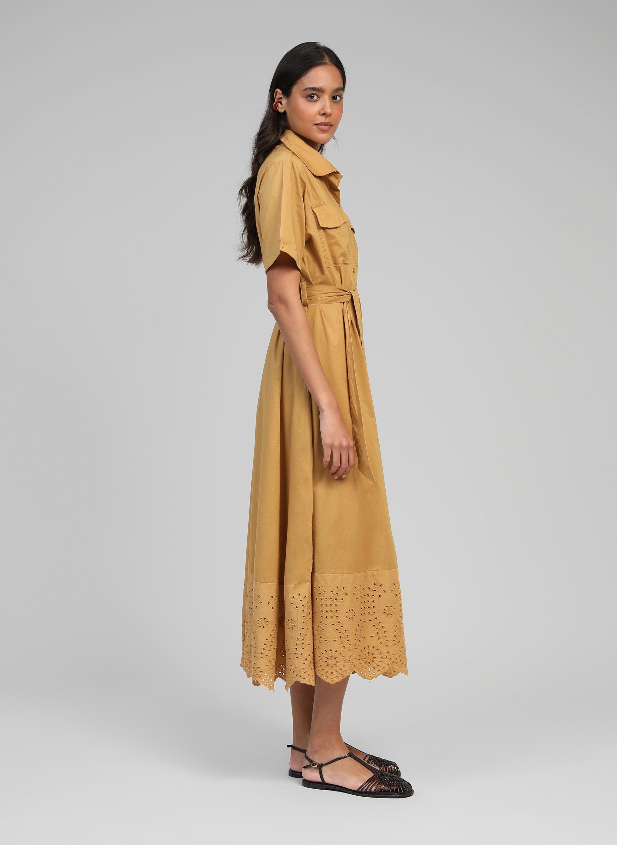 ROBE LONGUE OLIVINE gold