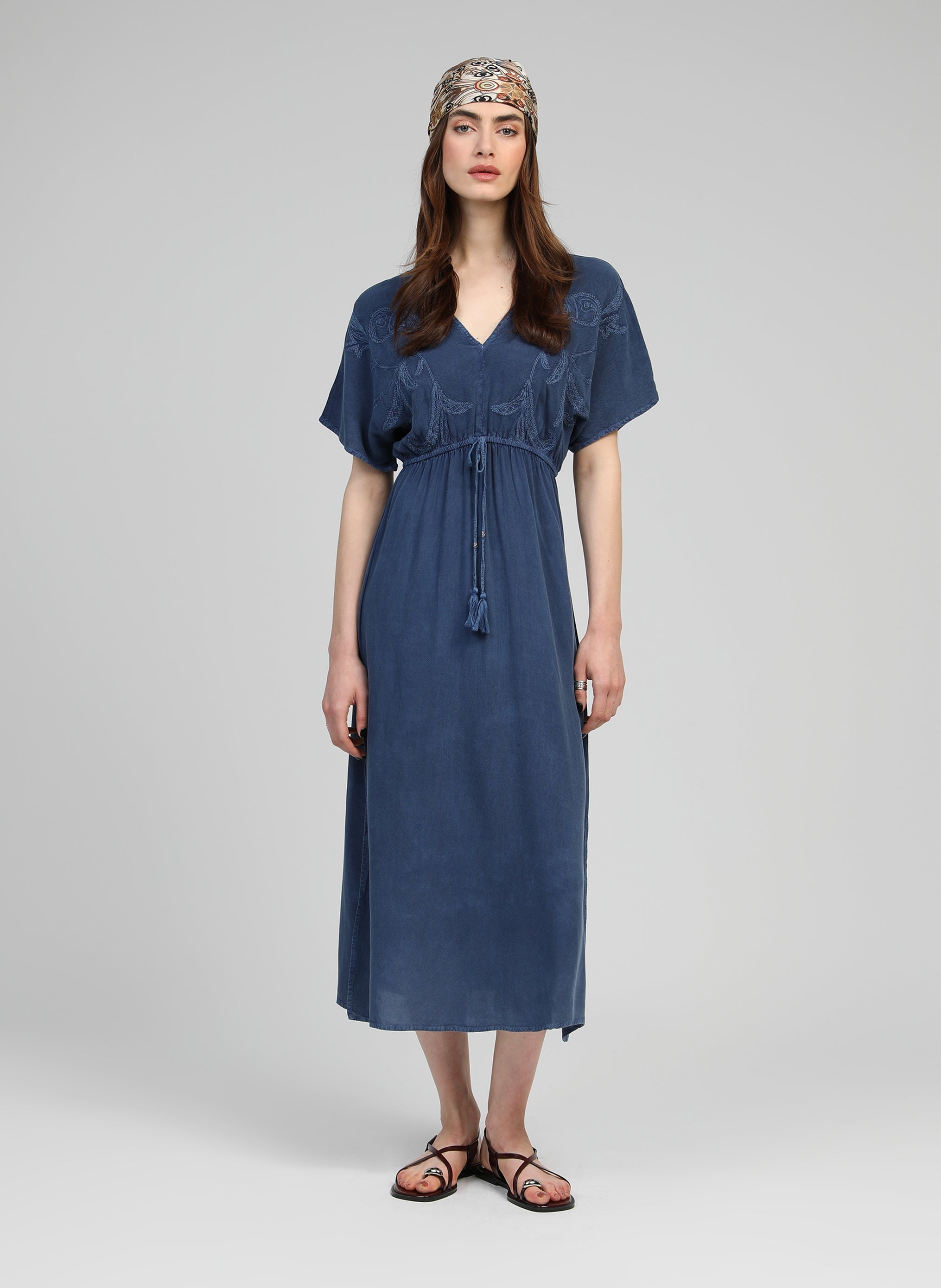 ROBE MIDI OMALYNA indigo