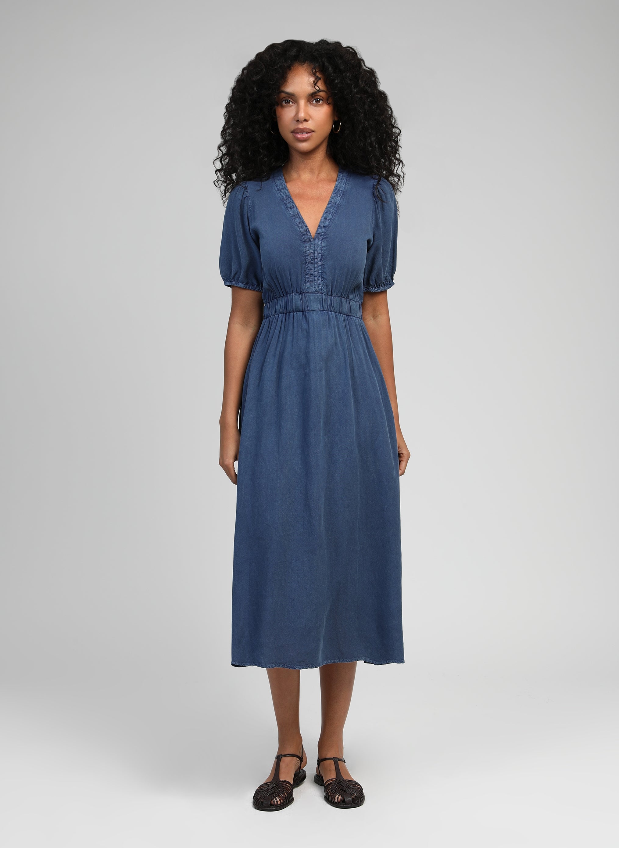 ROBE MIDI OMARIA indigo