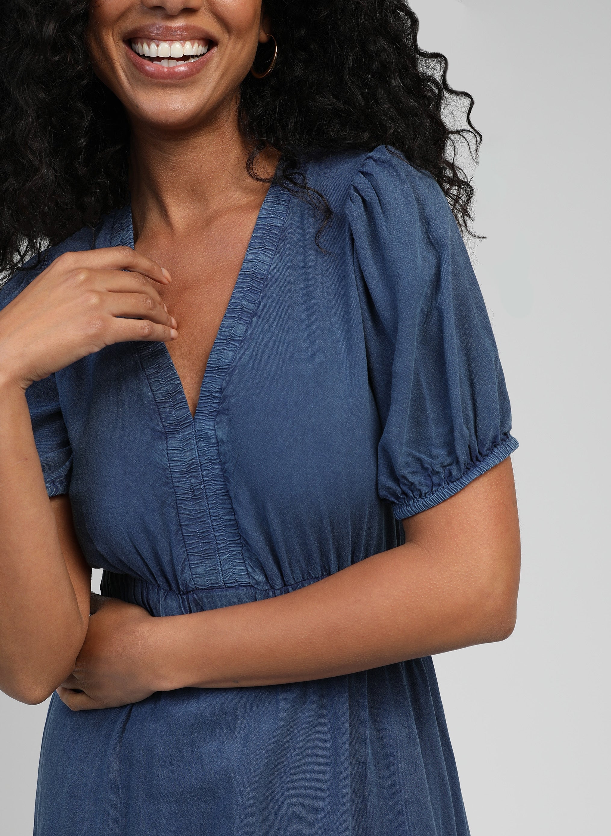 ROBE MIDI OMARIA indigo