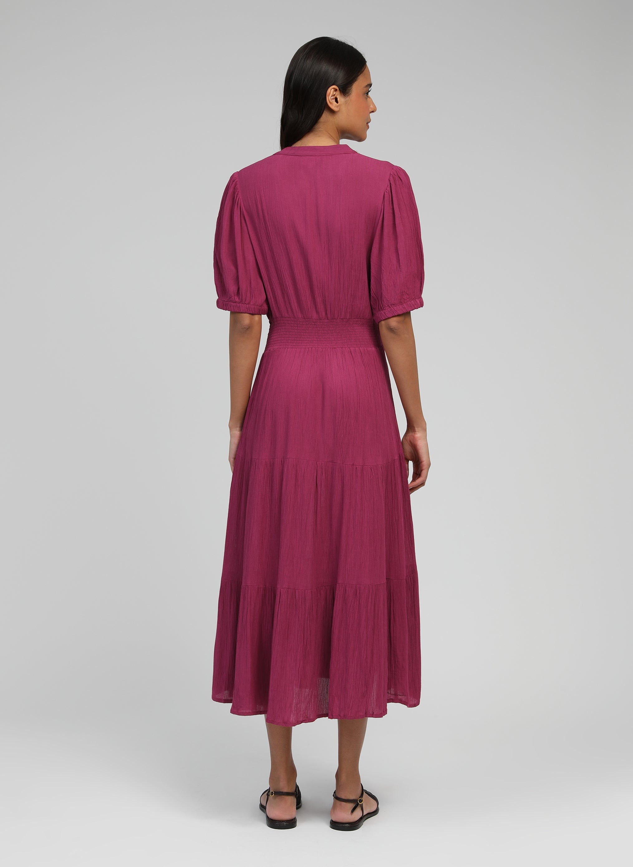ROBE LONGUE OMOA framboise