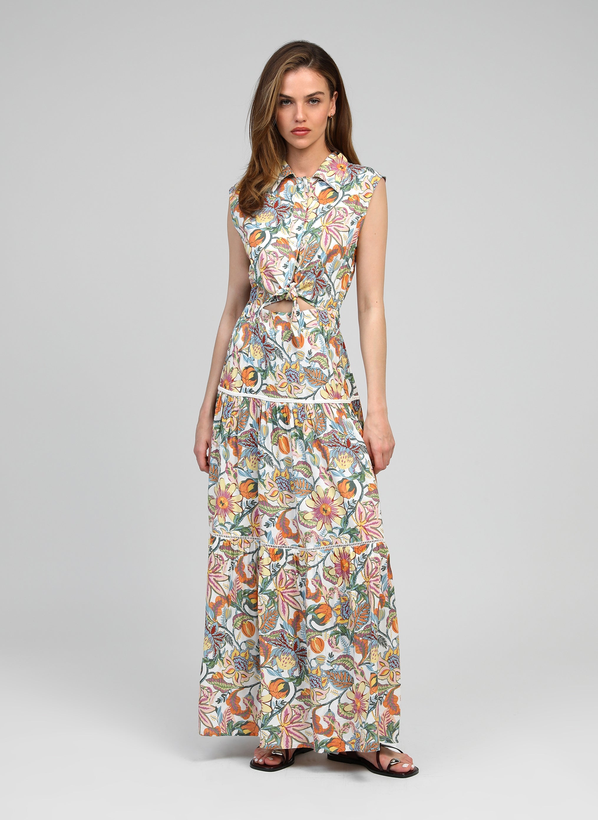 ROBE LONGUE OPAVIA felicity ecru