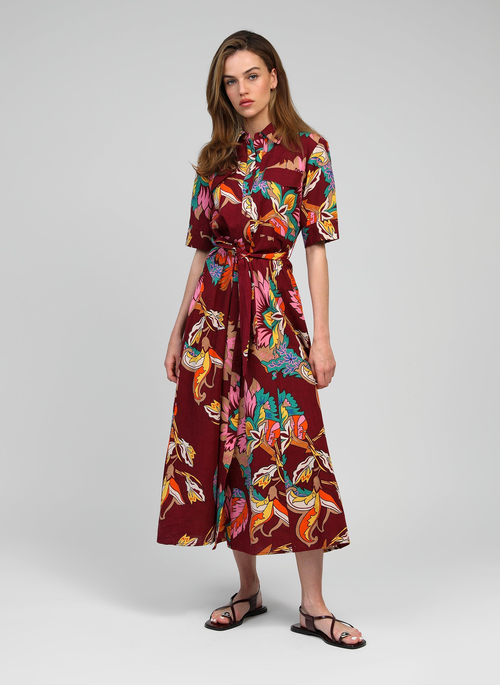 ROBE LONGUE OSMINE jaba cerise