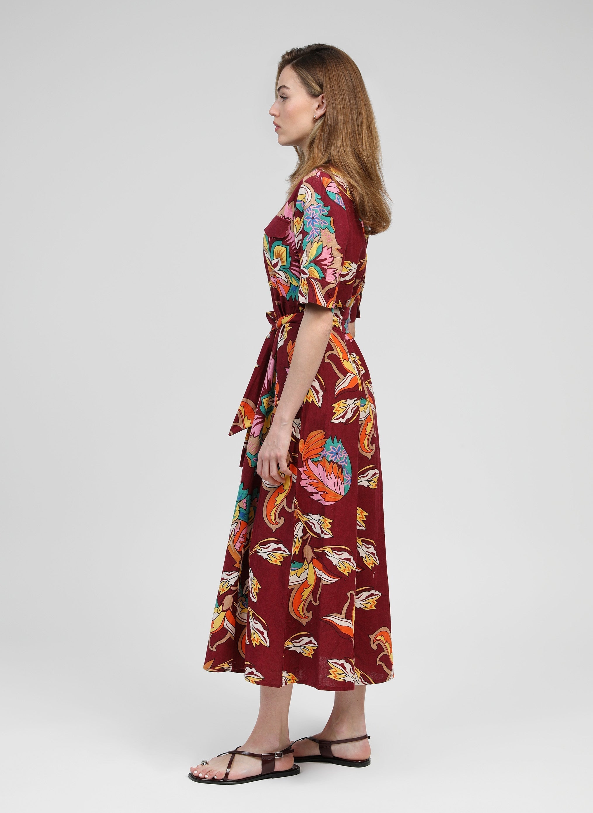 ROBE LONGUE OSMINE jaba cerise