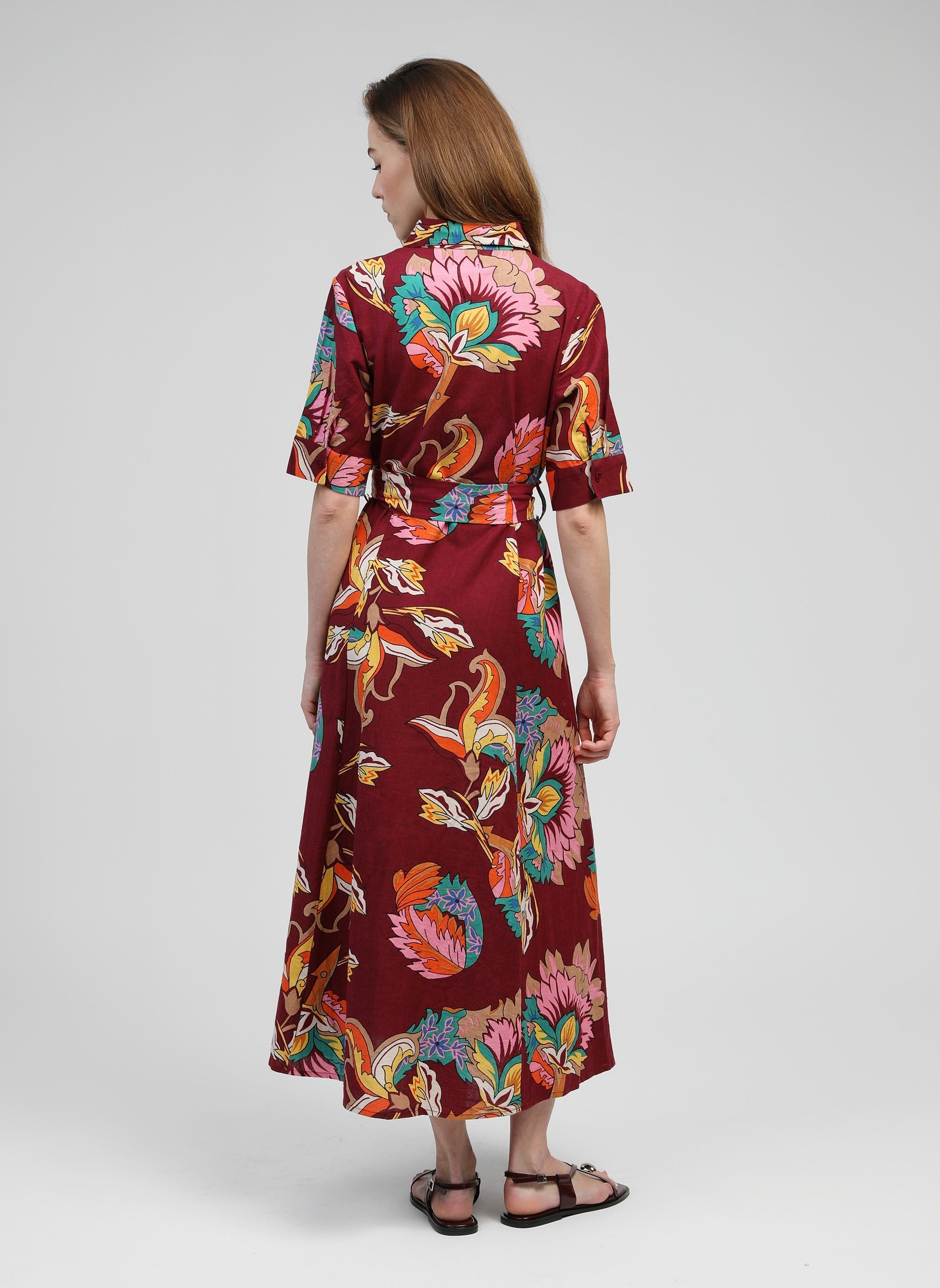 ROBE LONGUE OSMINE jaba cerise