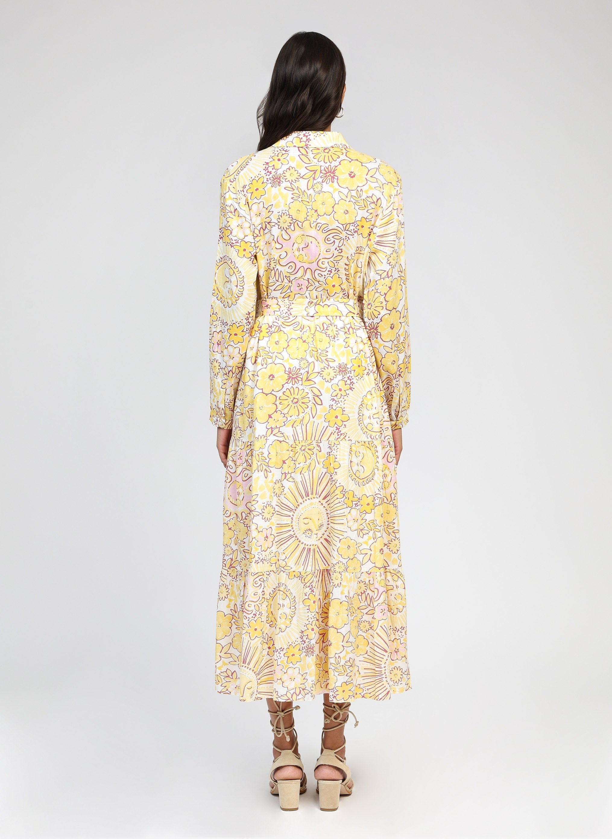 ROBE LONGUE OVINTA shiny jaune