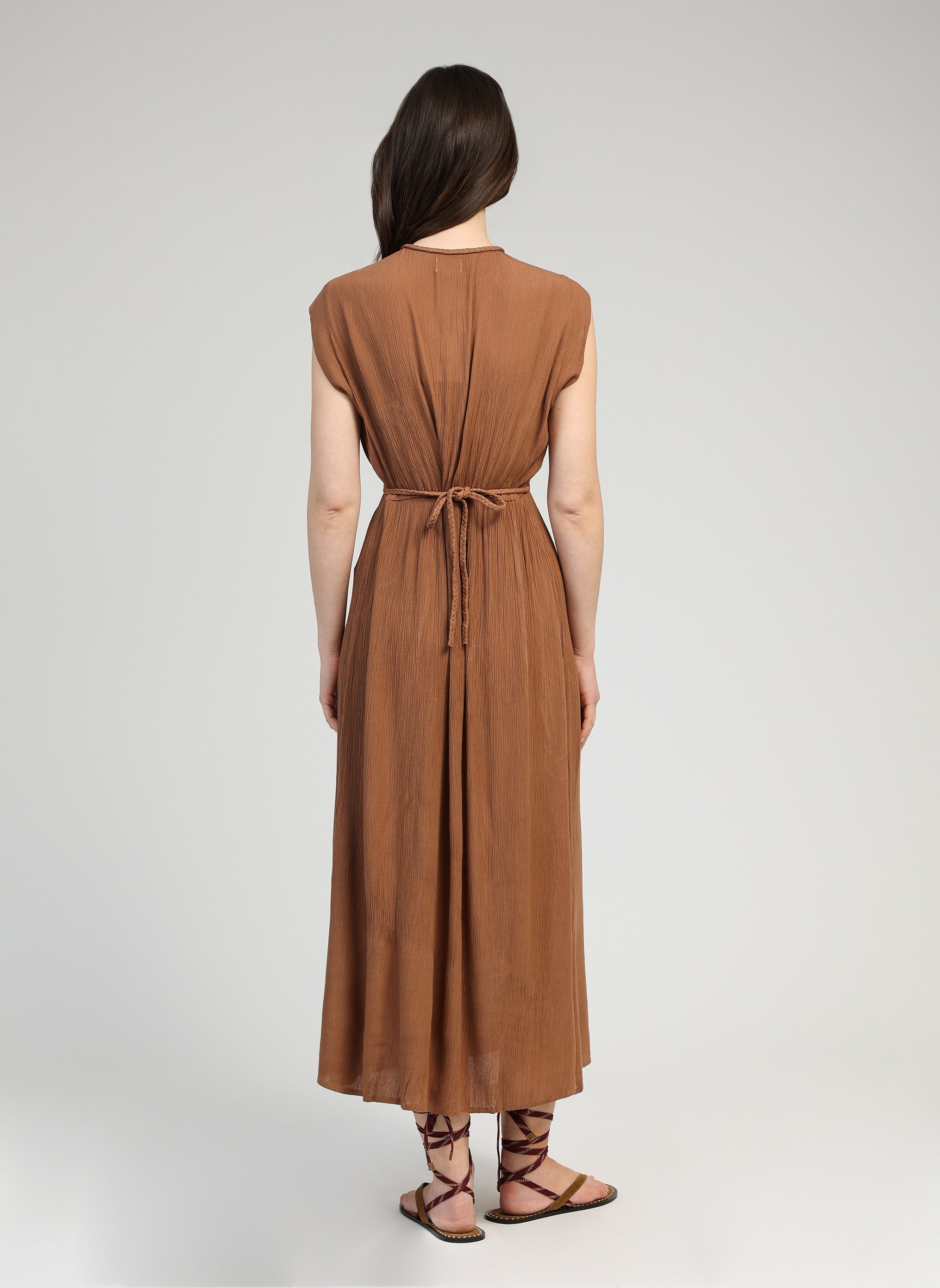 ROBE LONGUE OWESTA noisette
