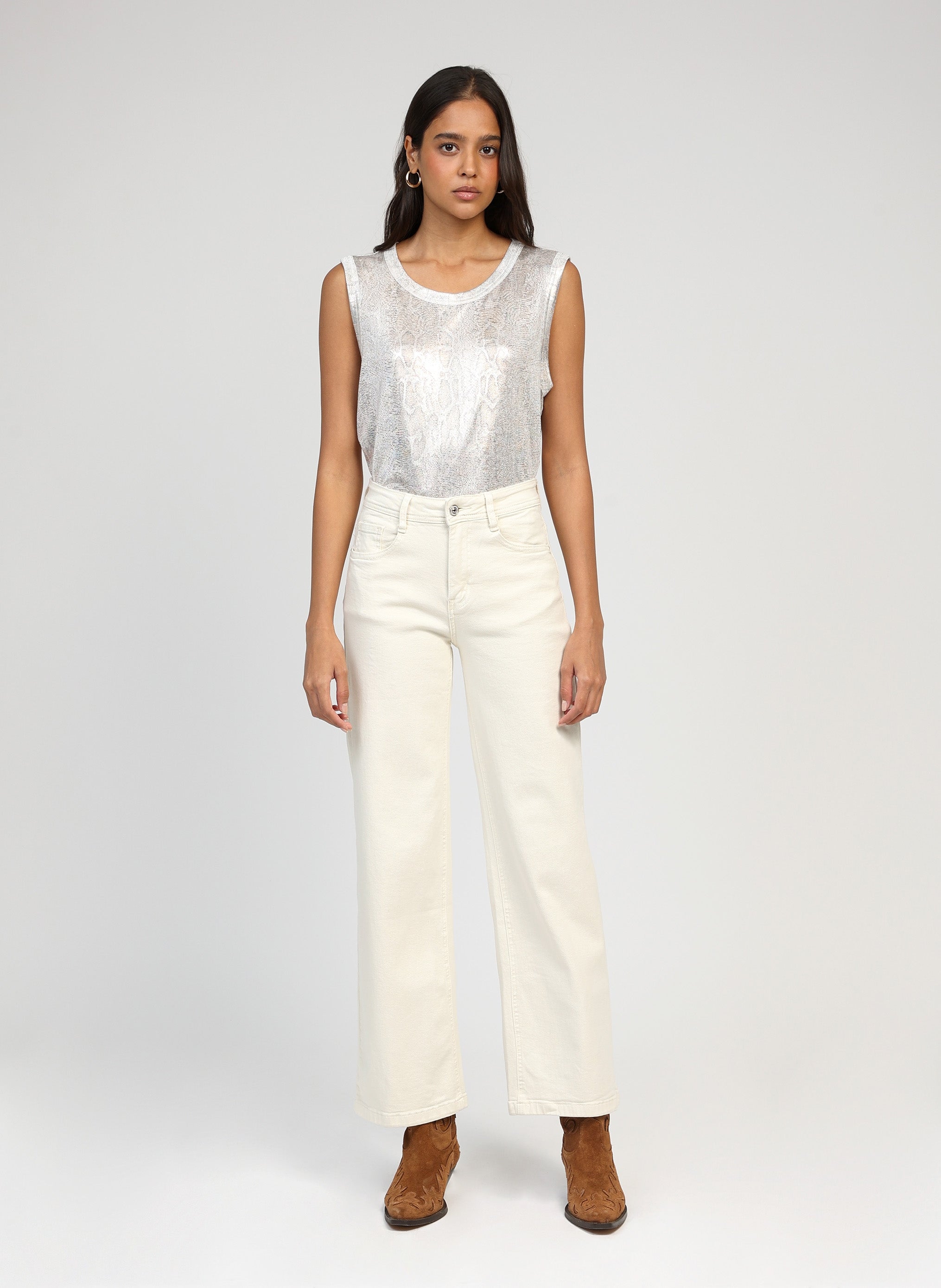 PANTALON PARTY ecru