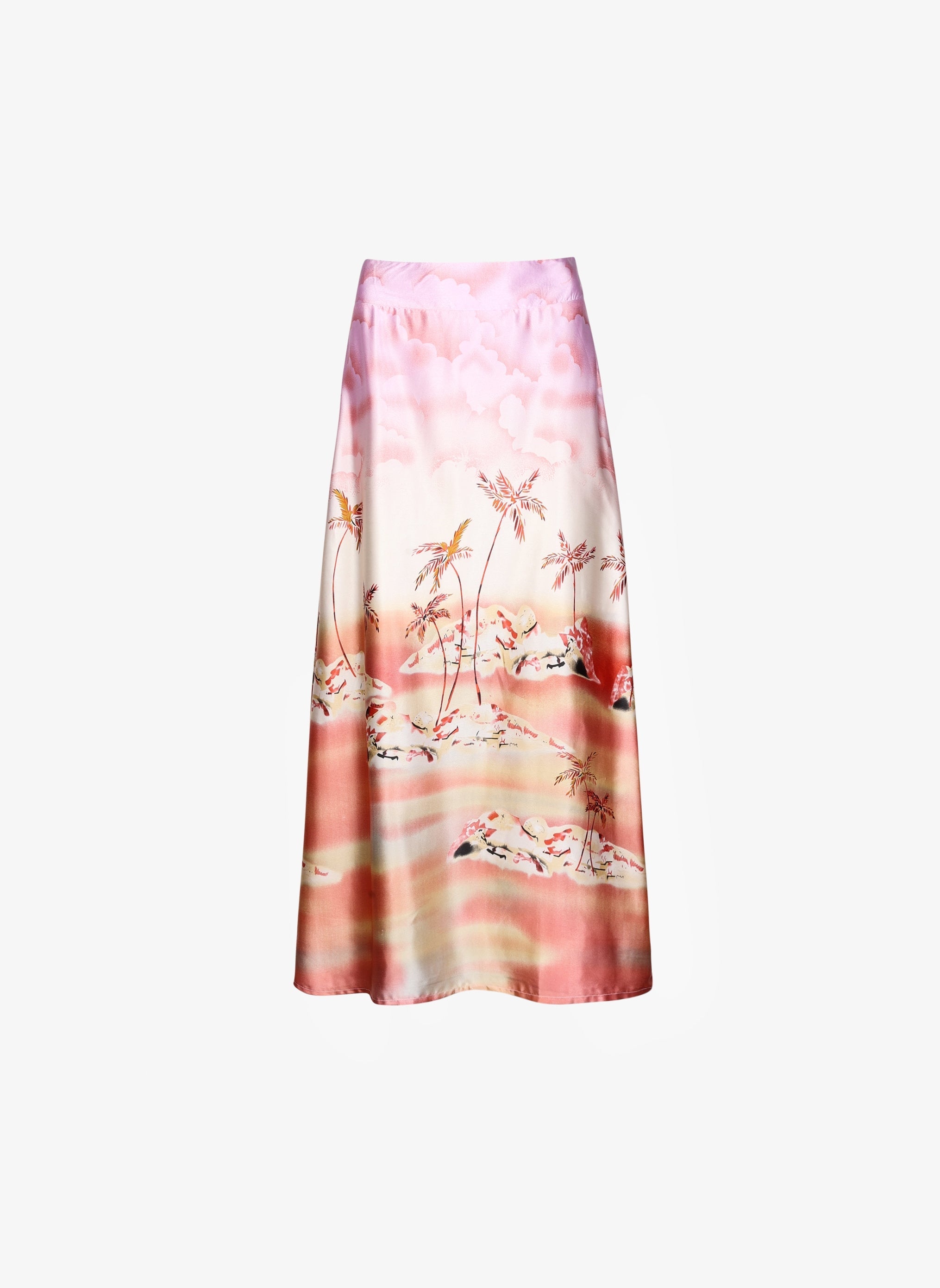 JUPE MIDI ROBILOU cabana rose