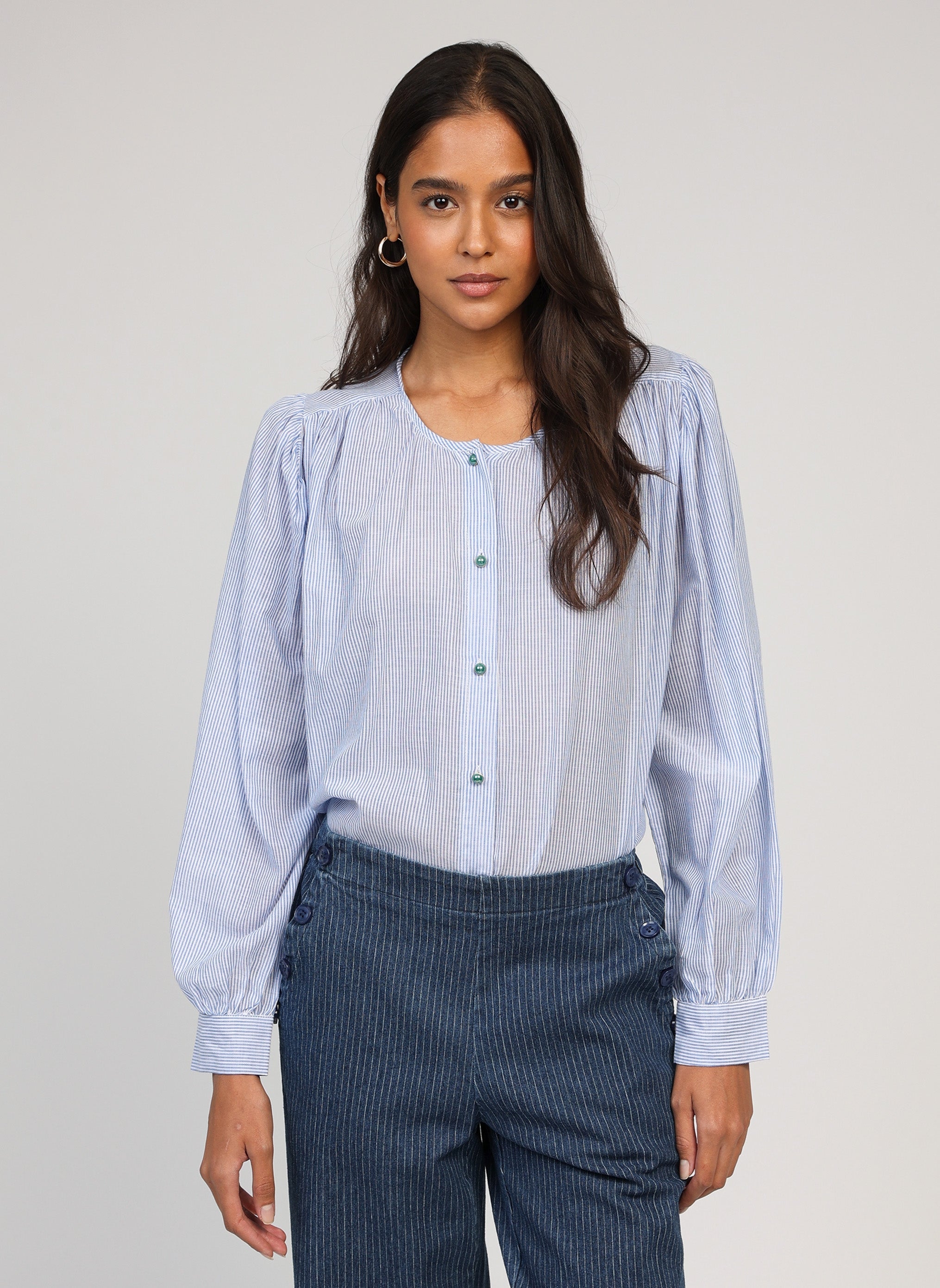 BLOUSE SAJONA bleu