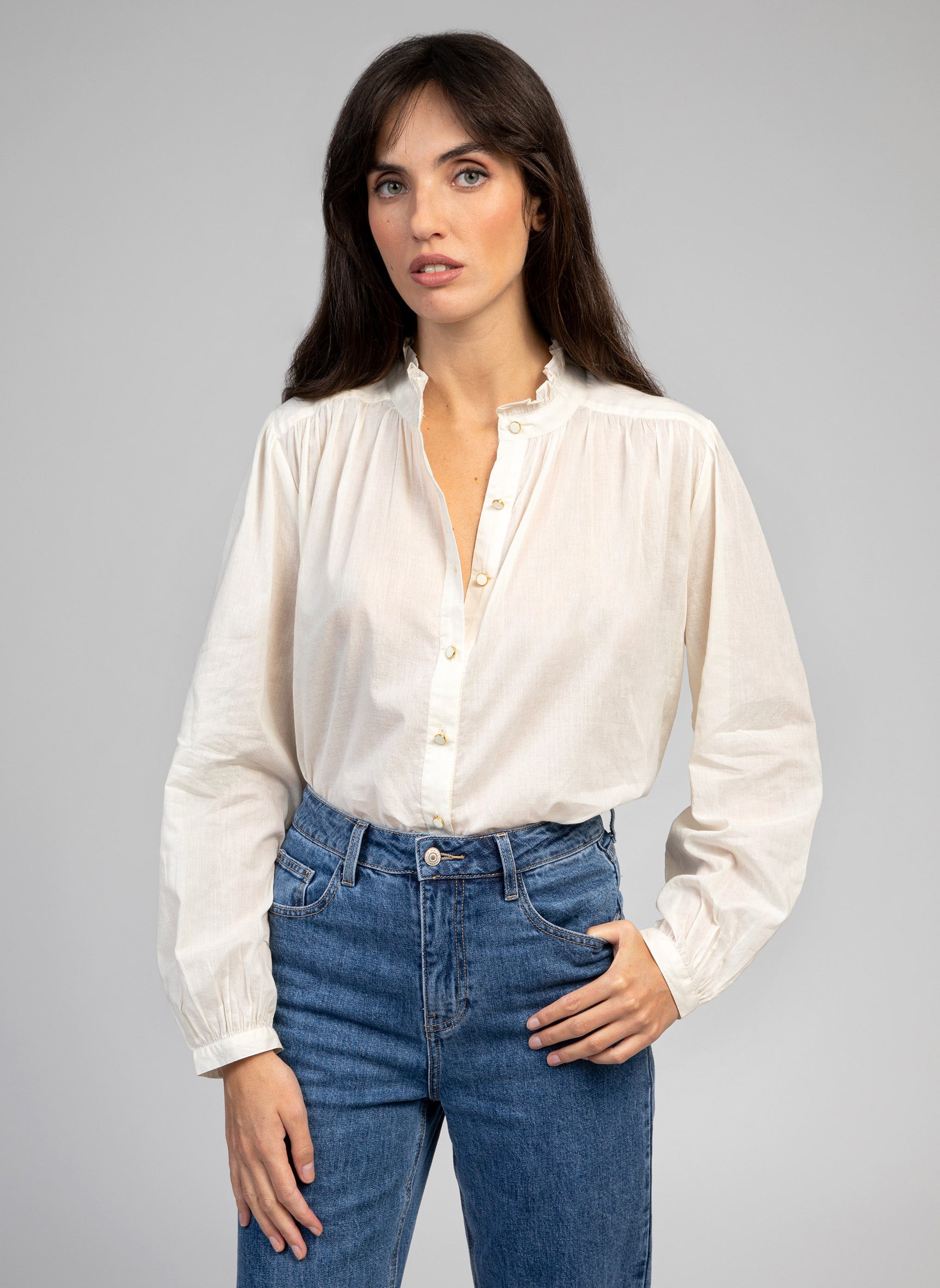 CHEMISE SAMINY blanc cassé