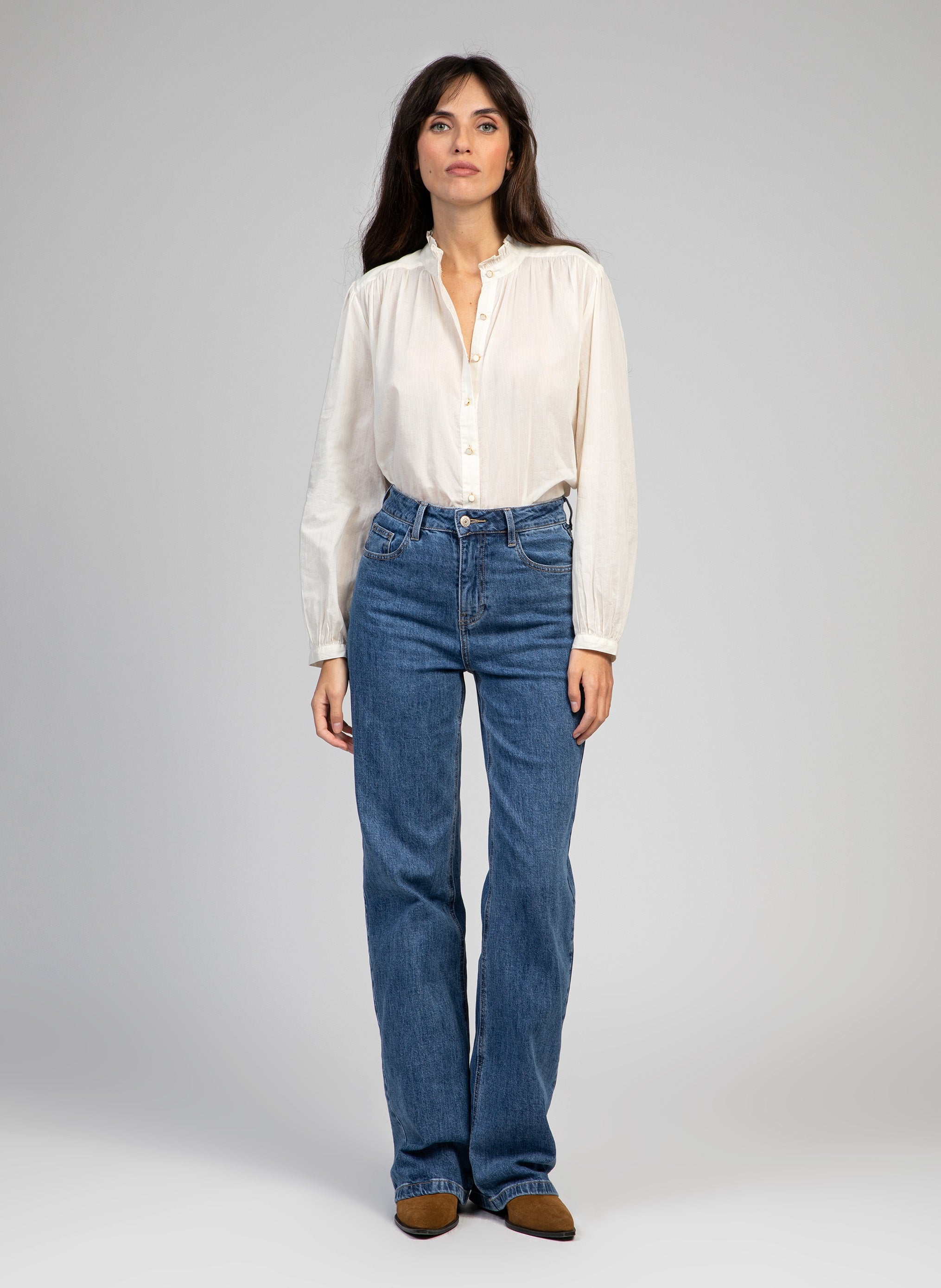 CHEMISE SAMINY blanc cassé