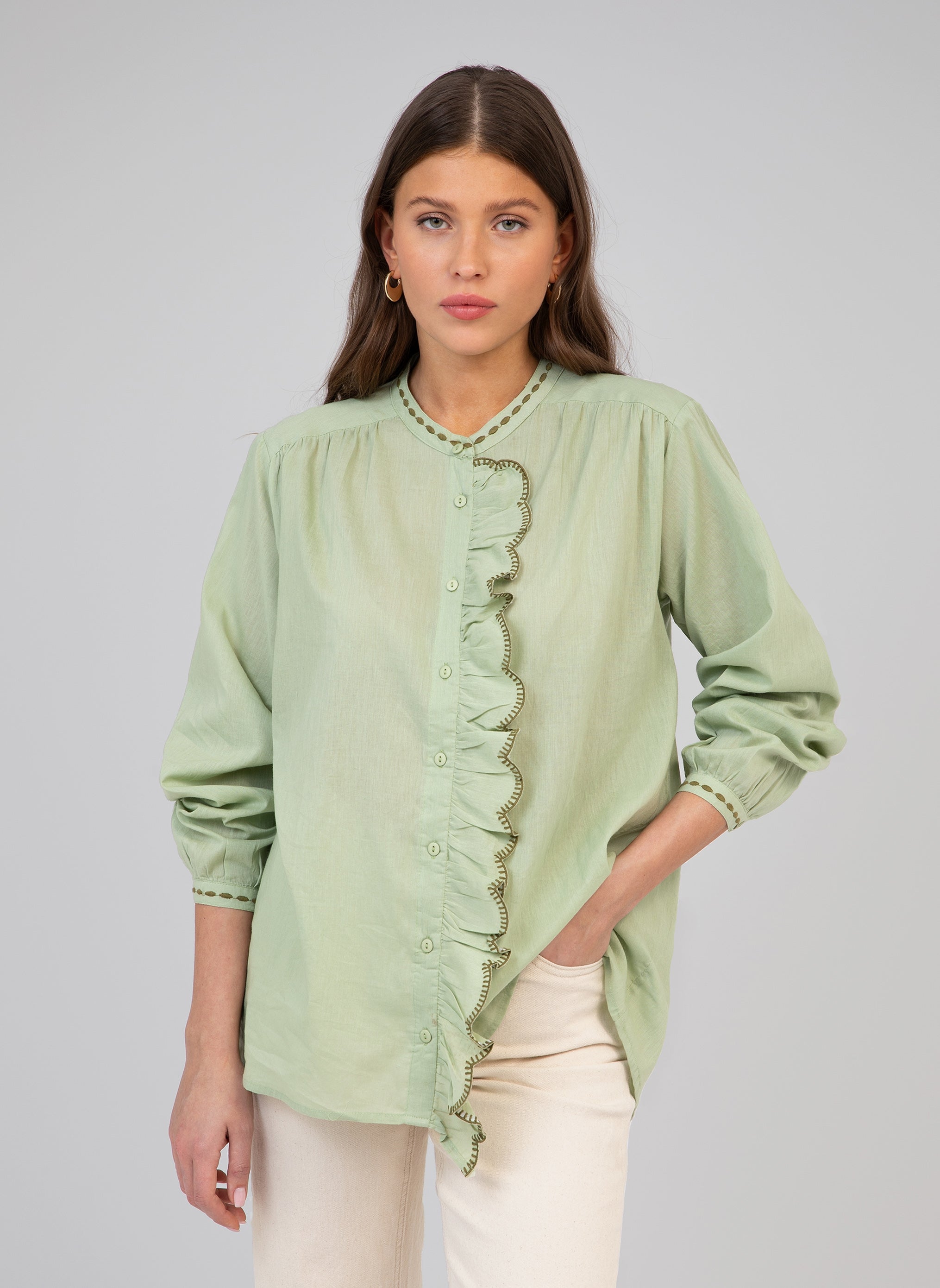 CHEMISE SOUFIANA amande