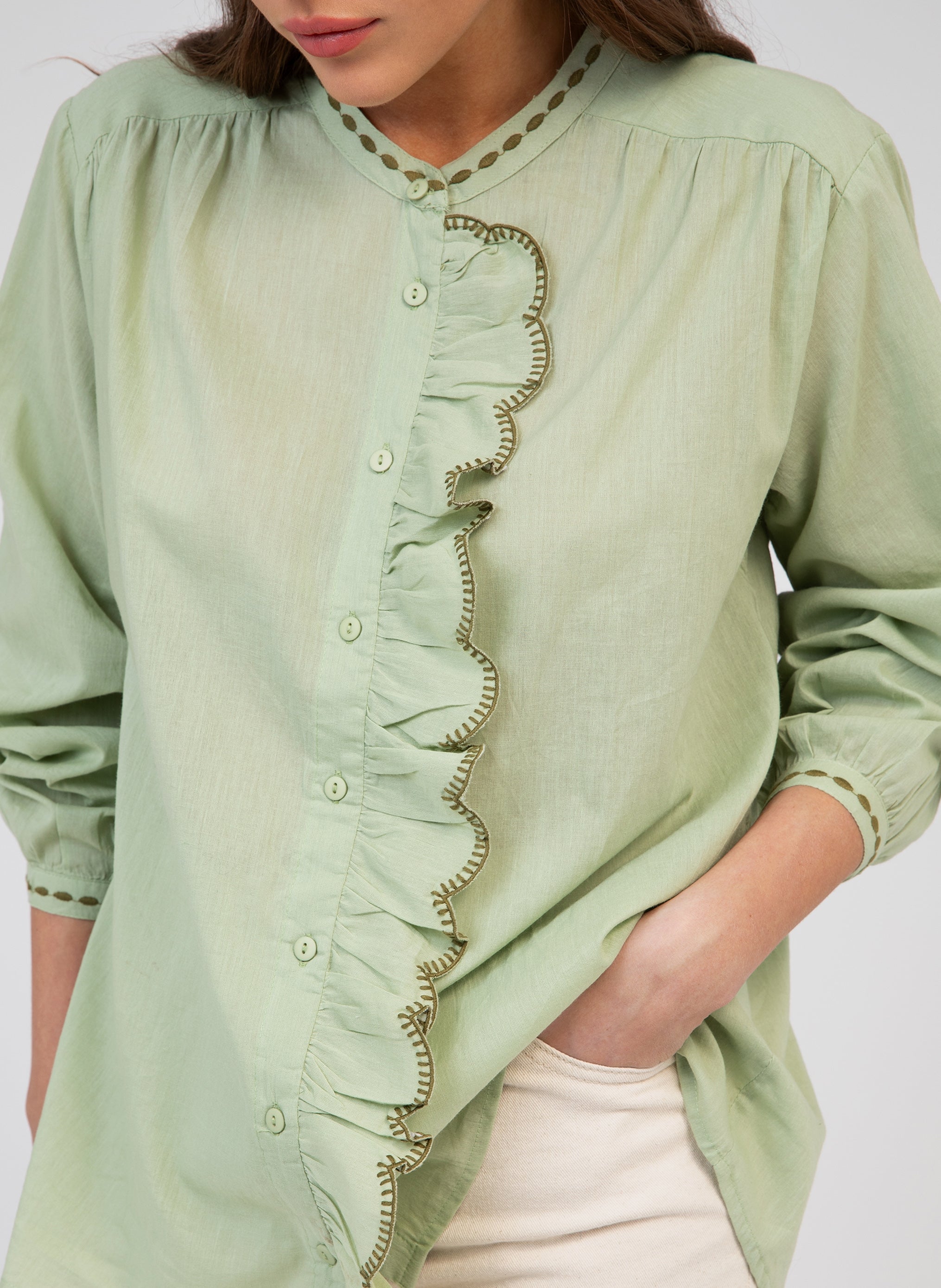 CHEMISE SOUFIANA amande