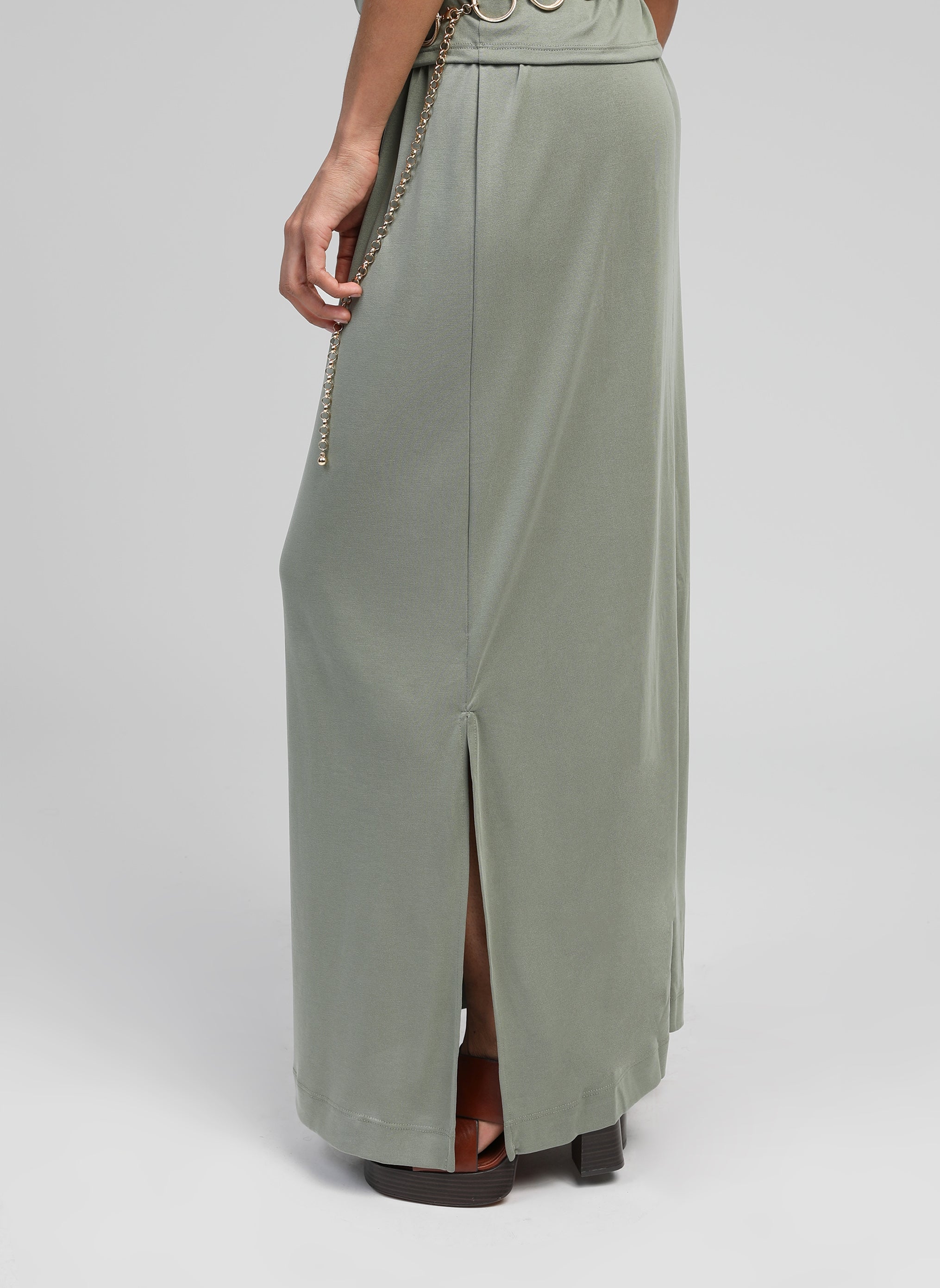 JUPE LONGUE TALORYA kaki