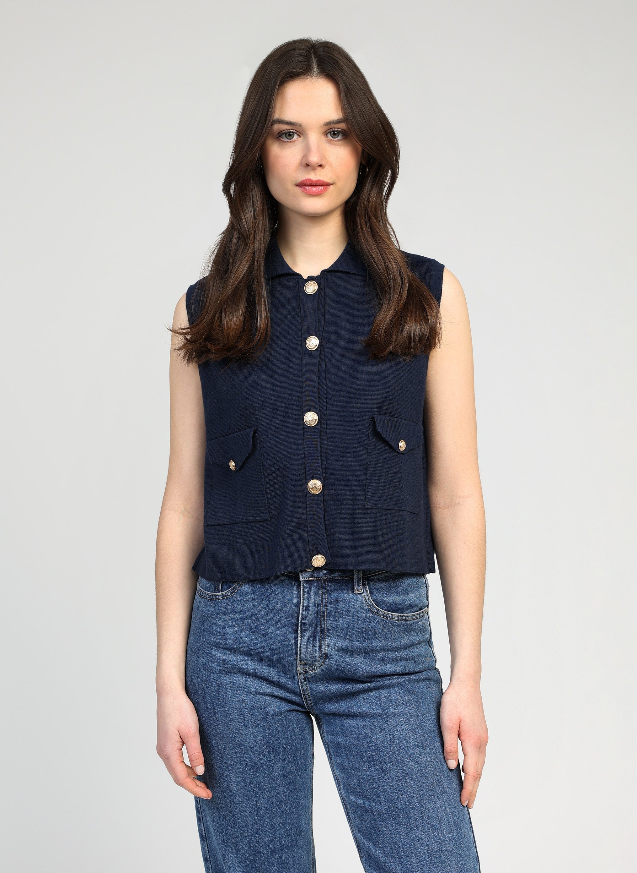 CARDIGAN VAMAYA marine